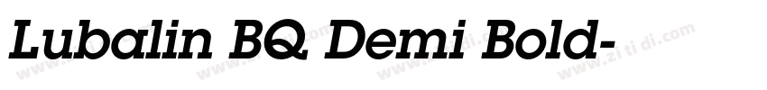 Lubalin BQ Demi Bold字体转换